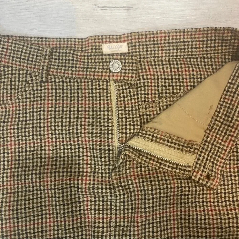 Brandy Melville California Y2K Preppy Neutral Brown Checkered Mini Skirt S - Picture 4 of 16
